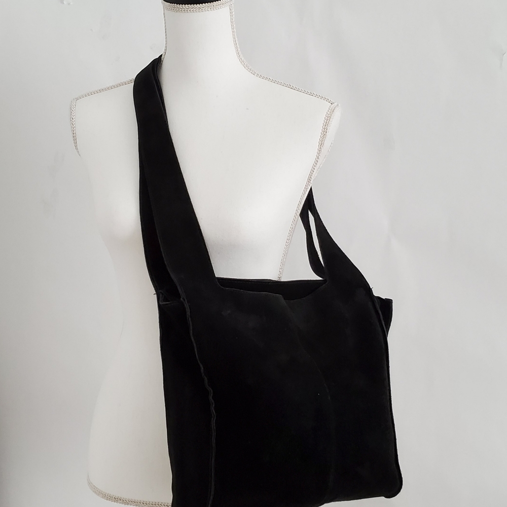 Zara Suede Black crossbody bag